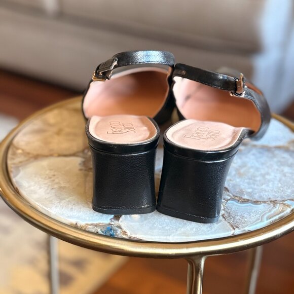 Franco Sarto 10.5 black leather slingback - Picture 2 of 6